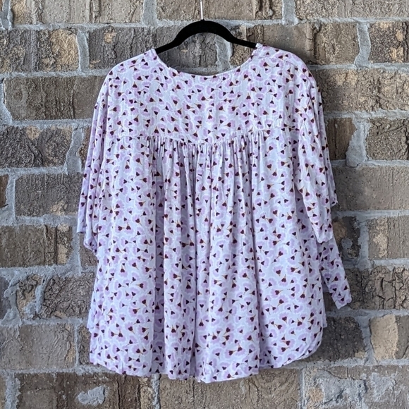 Anna Glover X H&M Gingko Floral Flowy Blouse Size 14 - Picture 6 of 7